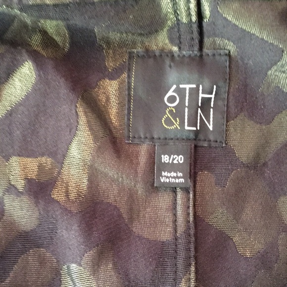 Lane Bryant CAMOUFLAGE COTTON BLEND HOODED LIGHTWEIGHT JACKET size 18/20 - Picture 7 of 10